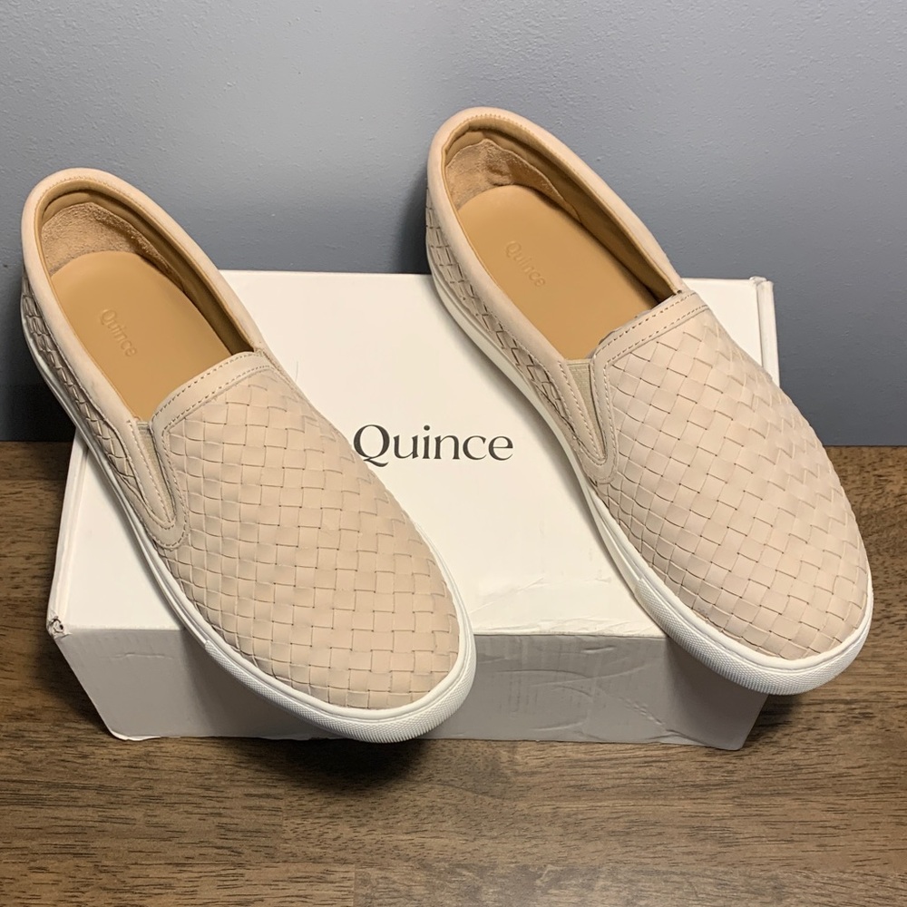 Quince Women's Hand  Woven Slip-On Sneakers In Ivory Size  8